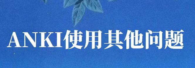 1-5、ANKI使用其他问题