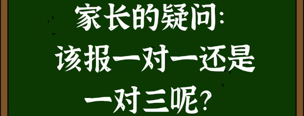 8-6家长的疑问：我家孩子该报一对一还是一对三呢？